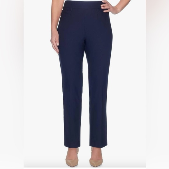 NWT Alfred Dunner Allure Modern Fit Navy Pants - Picture 1 of 8